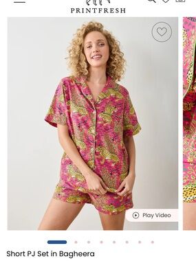 PrintFresh Short PJ Set in Bagheera Size XL